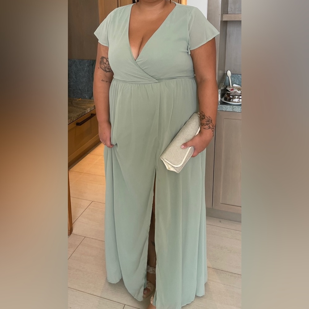 Sage Brush Maxi Dress from Lulus